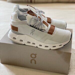 On Cloud Cloudnova Running Shoes White Pearl Brown